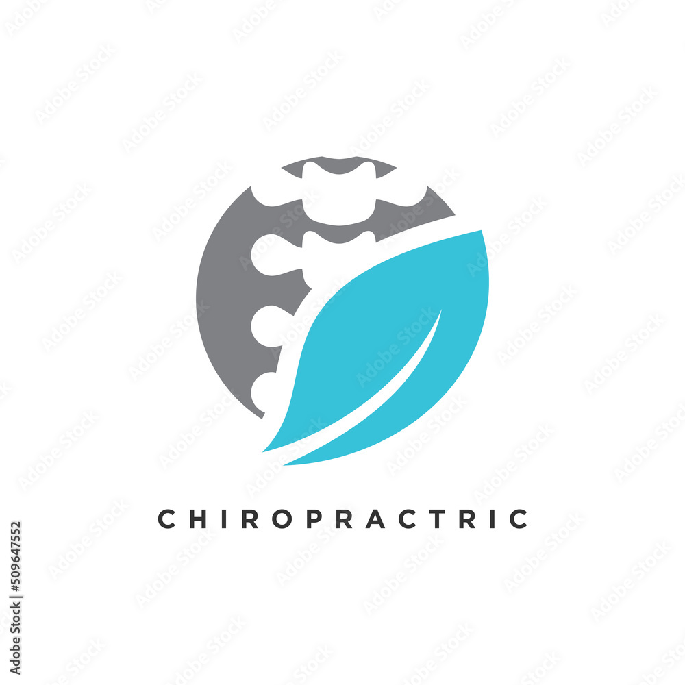 Obraz premium Chiropractic icon vector with modern element concept logo design Premium Vector