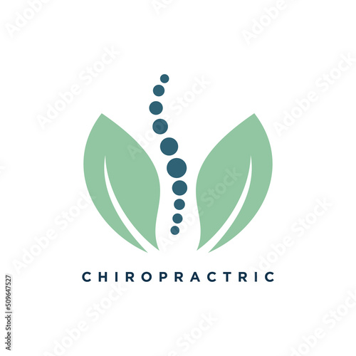 Chiropractic icon vector with modern element concept logo design Premium Vector