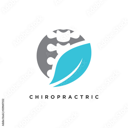 Chiropractic icon vector with modern element concept logo design Premium Vector
