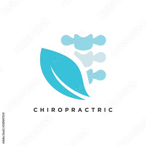 Chiropractic icon vector with modern element concept logo design Premium Vector