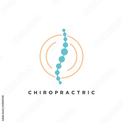 Chiropractic icon vector with modern element concept logo design Premium Vector