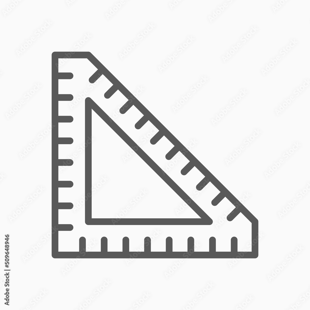 ruler icon, stationary vector, measurement illustration ruler icon, stationary vector, measurement illustration