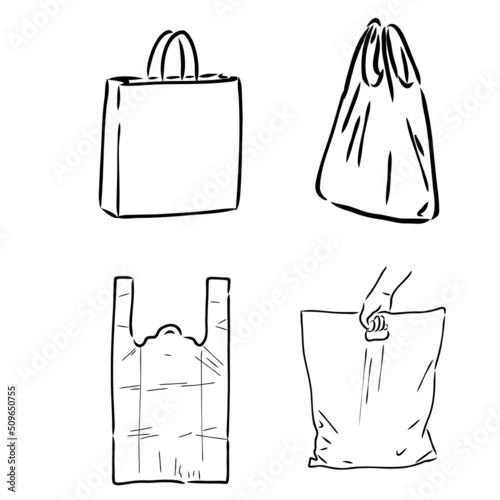 plastic bag cartoon vector and illustration plastic bag vector