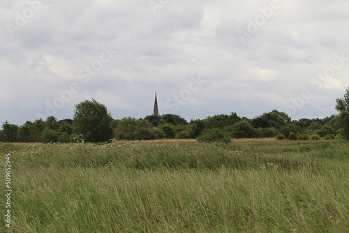 A beautiful landscape shot at Lunt Nature reserve in Merseyside. Home to the famous barn owl. This photo was taken in summer  although that is not noticeable in the grey and miserable sky 