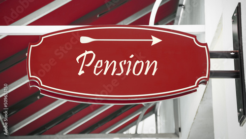 Street Sign to Pension