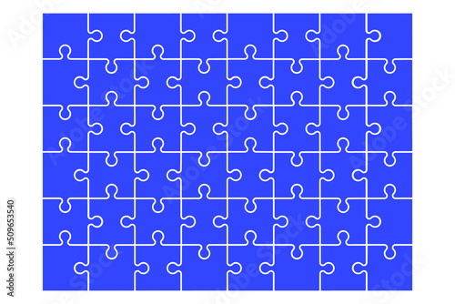 blue puzzle with white outline
