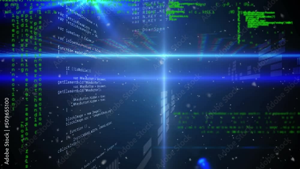 Animation of data processing on dark background Animation of data processing on dark background