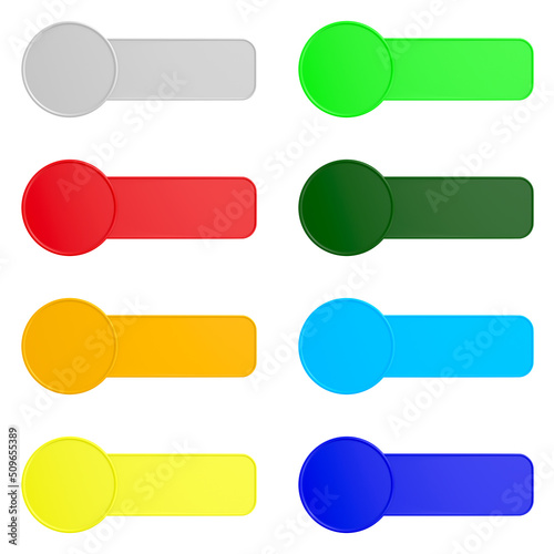 set banners on white backgr...