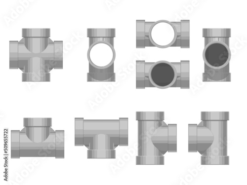 Set of pipe fitting equipment(cross &Tee)
