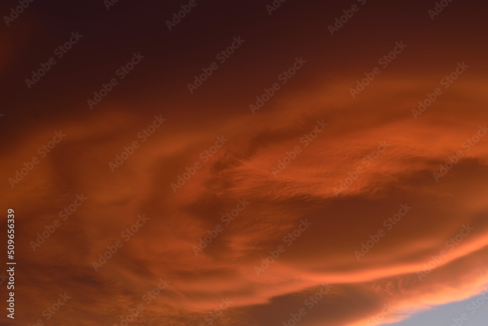 Obraz premium Sky light after sunset. orange background. Sunset.
