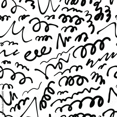 Abstract doodle ink paintin...