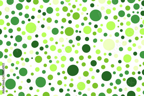 seamless pattern with green circles