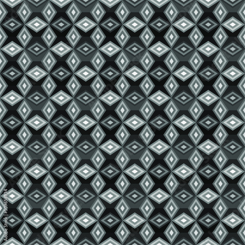 Dark black pixel mosaic abstract seamless geometric grid background texture