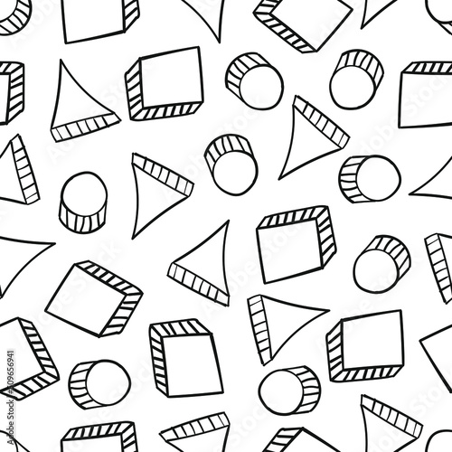 Abstract doodle ink paintin...