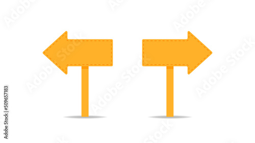 Obraz na płótnie Blank left and right arrow sign, vector w salonie