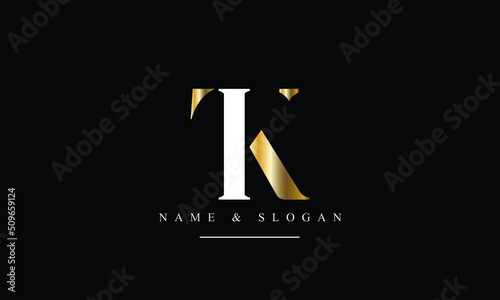 TK, KT, T, K abstract letters logo monogram