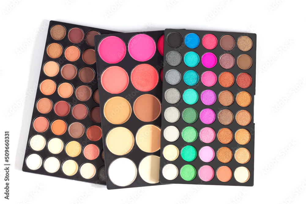 Beauty product palette of eye shadow isolated Beauty product palette of eye shadow isolated