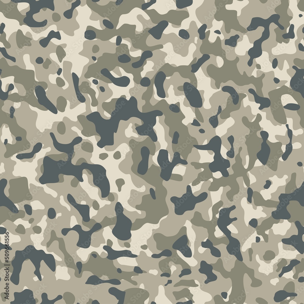 Naklejka premium Army camo military uniform seamless classic fashion design, disguise. Ornament