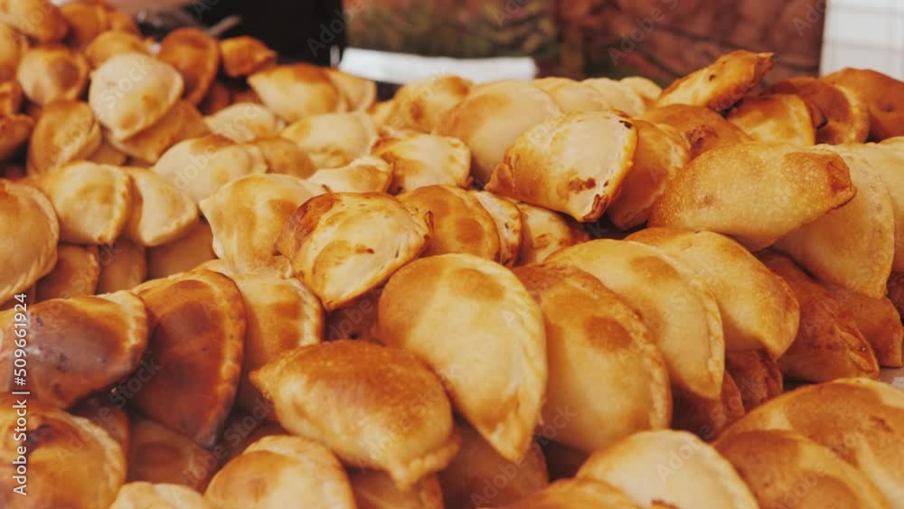 Empanadas traditional argentine pies, catalan pies. Baked beef pastry, medieval festival. Empanadas traditional argentine pies, catalan pies. Baked beef pastry, medieval festival.