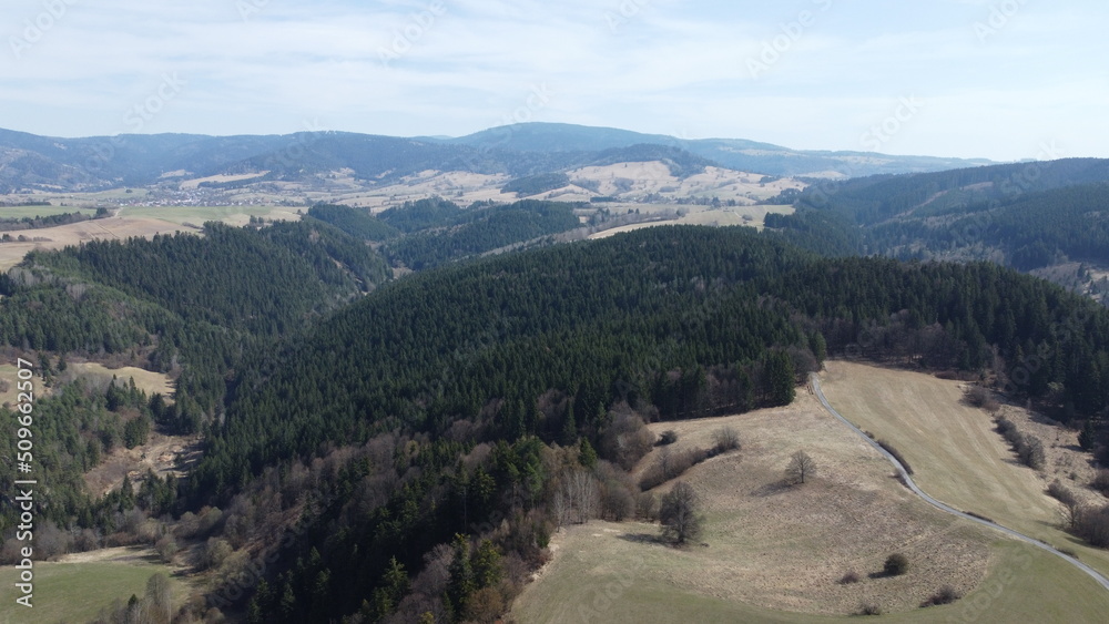 Fototapeta premium view from the top of the mountain