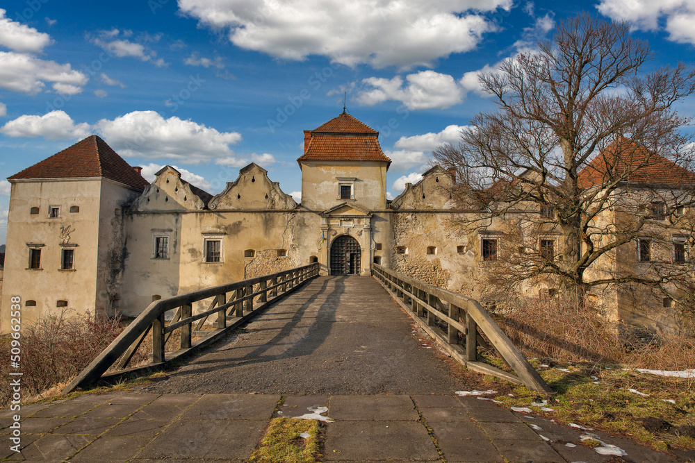 Svirzh Castle in Lviv region, Ukraine.