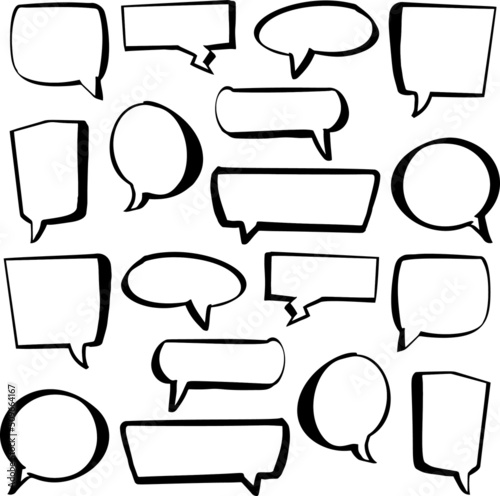Comic speech bubble with swear words symbols. Hand drawn speech bubble 