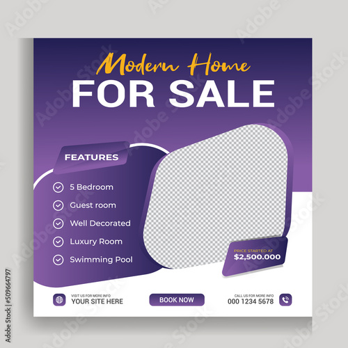 Real Estate Home Social Media Post Template