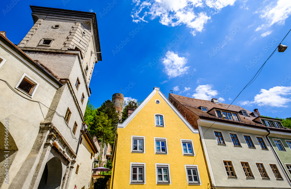 Fototapeta premium historic buildings at the old town of Landsberg am Lech