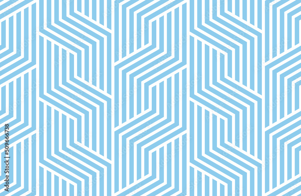 Abstract geometric pattern with stripes, lines. Seamless vector background. White and blue ornament. Simple lattice graphic design Abstract geometric pattern with stripes, lines. Seamless vector background. White and blue ornament. Simple lattice graphic design