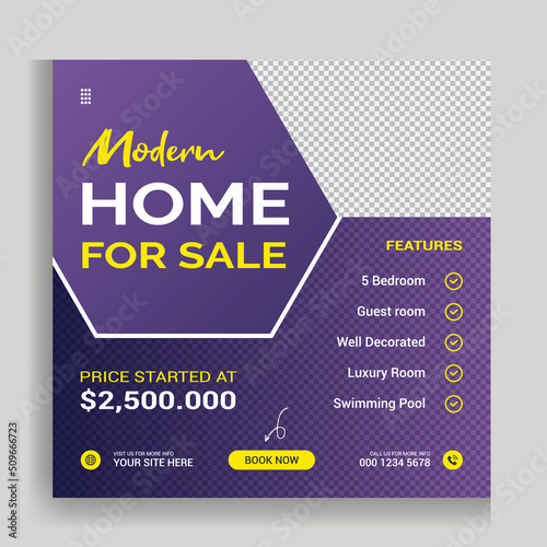 Real Estate Home Social Media Post Template