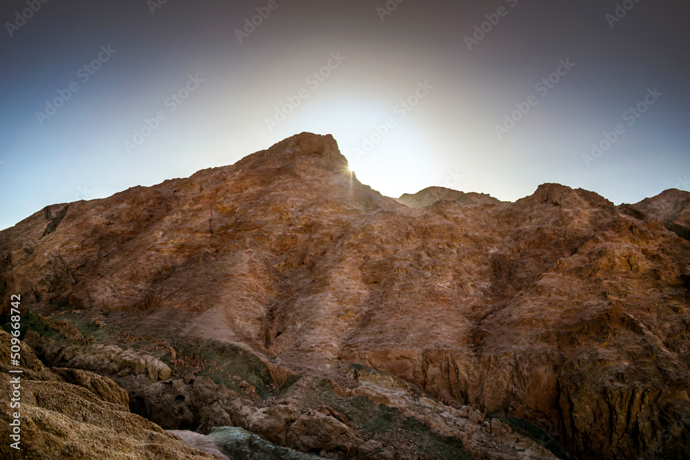 Dramatic view at Dahab mountains Sinai Egypt 