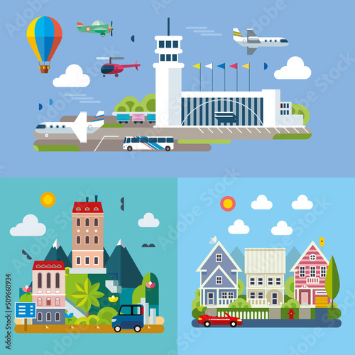 Modern flat design conceptual illustration.