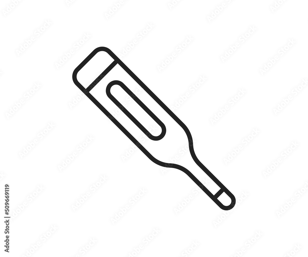 Electronic thermometer icon. High quality black vector illustration..