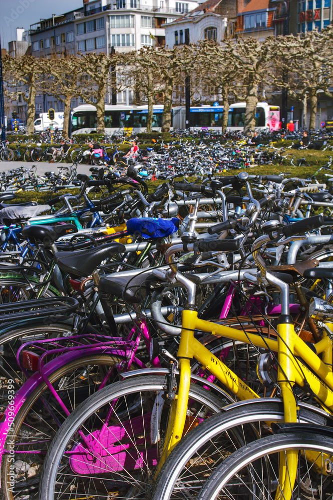 Bikes parking, Belgium