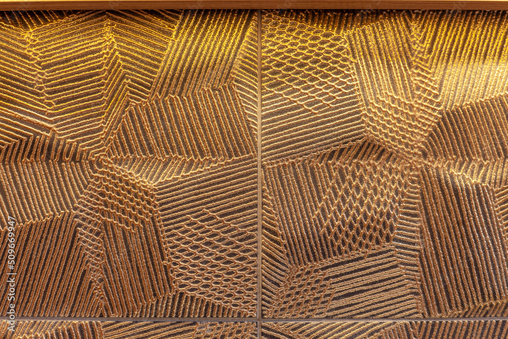 Fototapeta premium Textured pattern. For indoor use in architectural projects. Construction finishing and decoration.