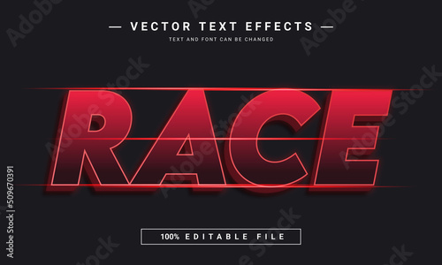 race text effect
