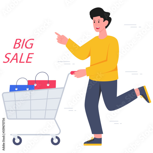 Trendy vector design of online shopping