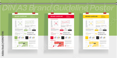 A3 Brand Guideline poster DIN A3 Brand Guideline poster Brand Identity Poster Layout Stylesheet Style Sheet Brand Poster