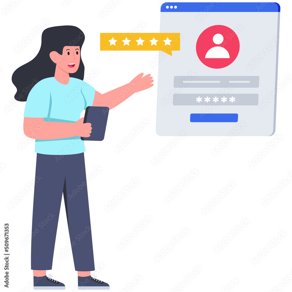 Premium download illustration of account login Premium download illustration of account login