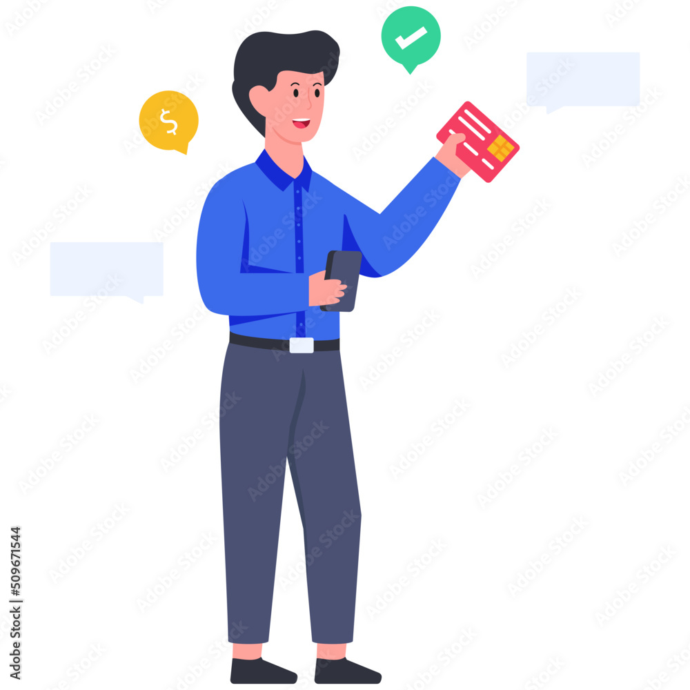 Unique design illustration of card payment Unique design illustration of card payment