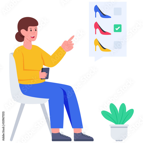 Trendy vector design of online shopping