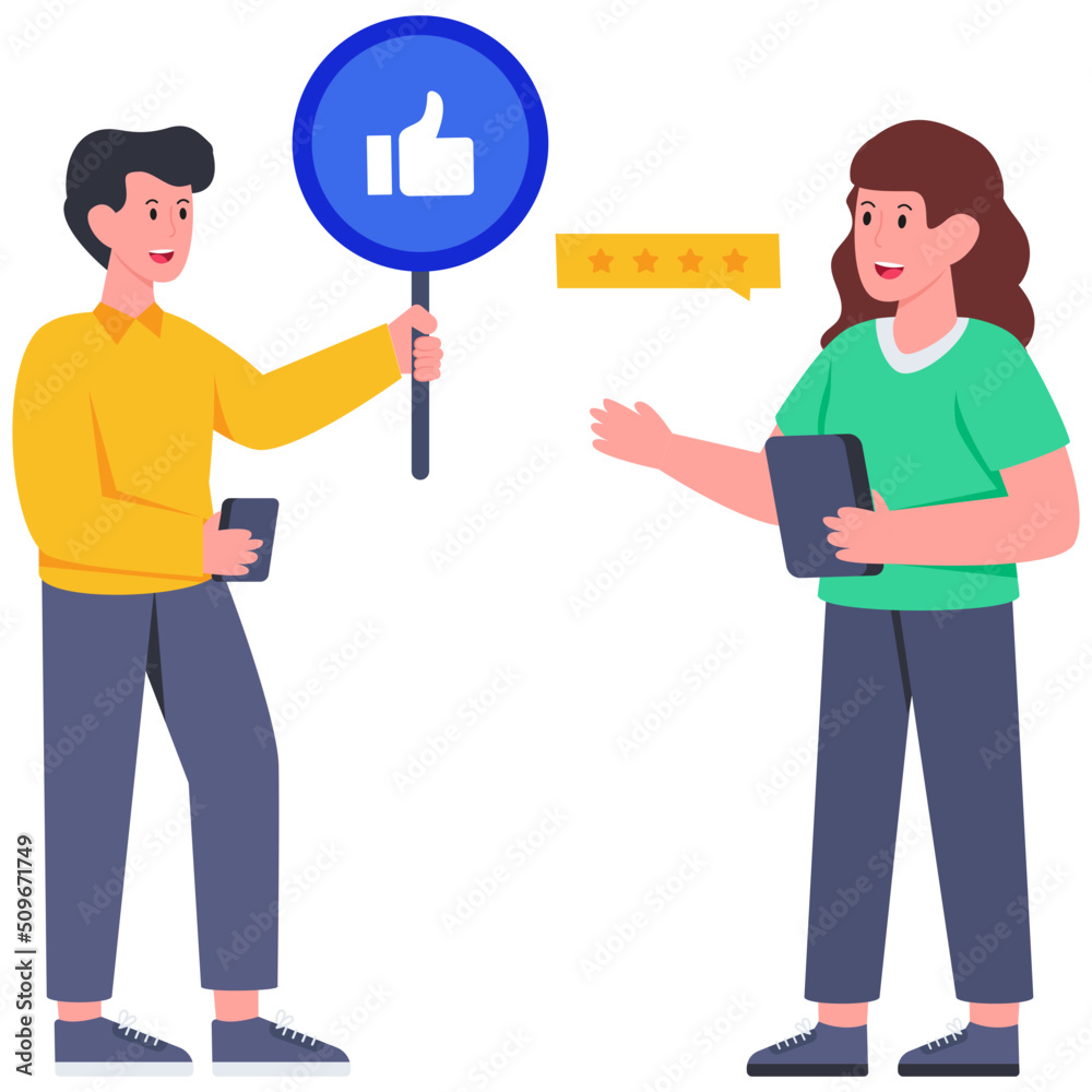 Creative design illustration of customer feedback Creative design illustration of customer feedback