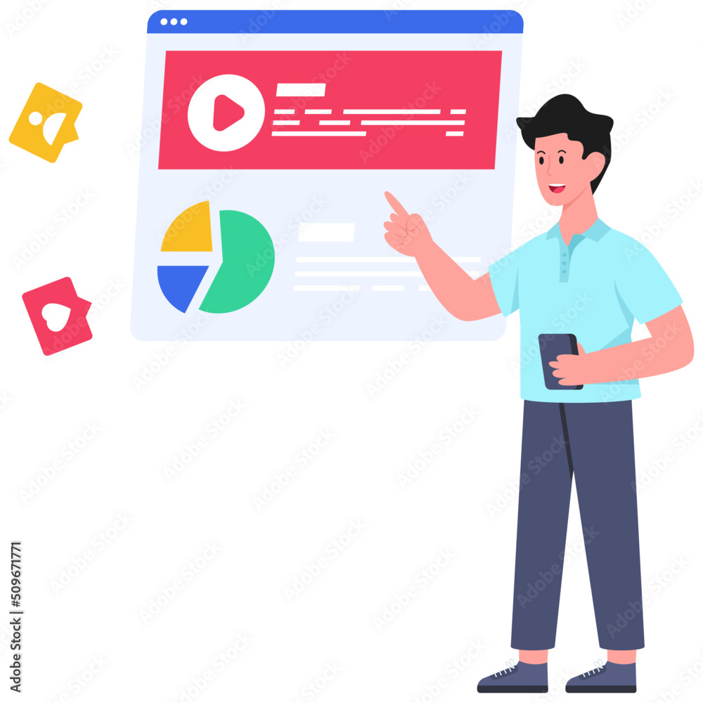 An illustration design of web video