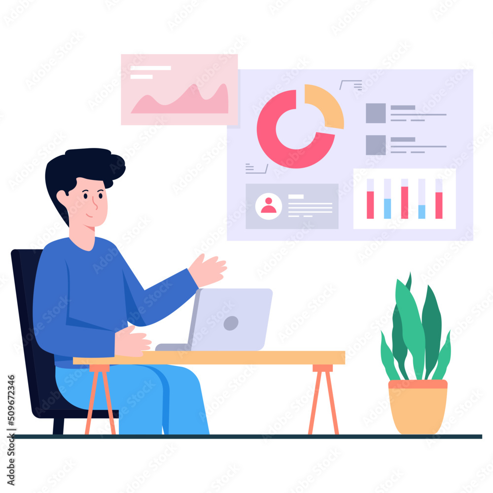 Premium download illustration of business presentation Premium download illustration of business presentation