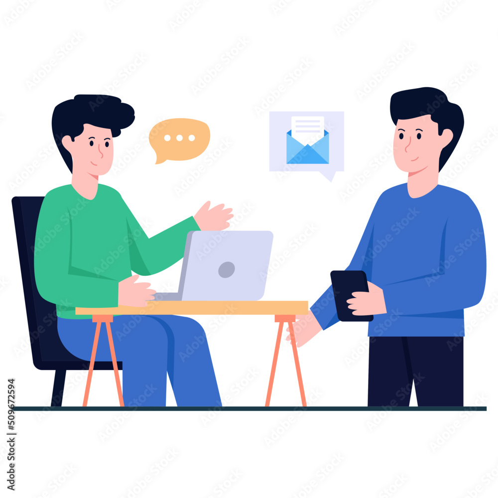 A colored design illustration of mobile social media A colored design illustration of mobile social media