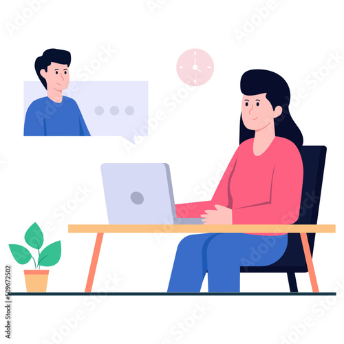 Perfect design illustration of video chat