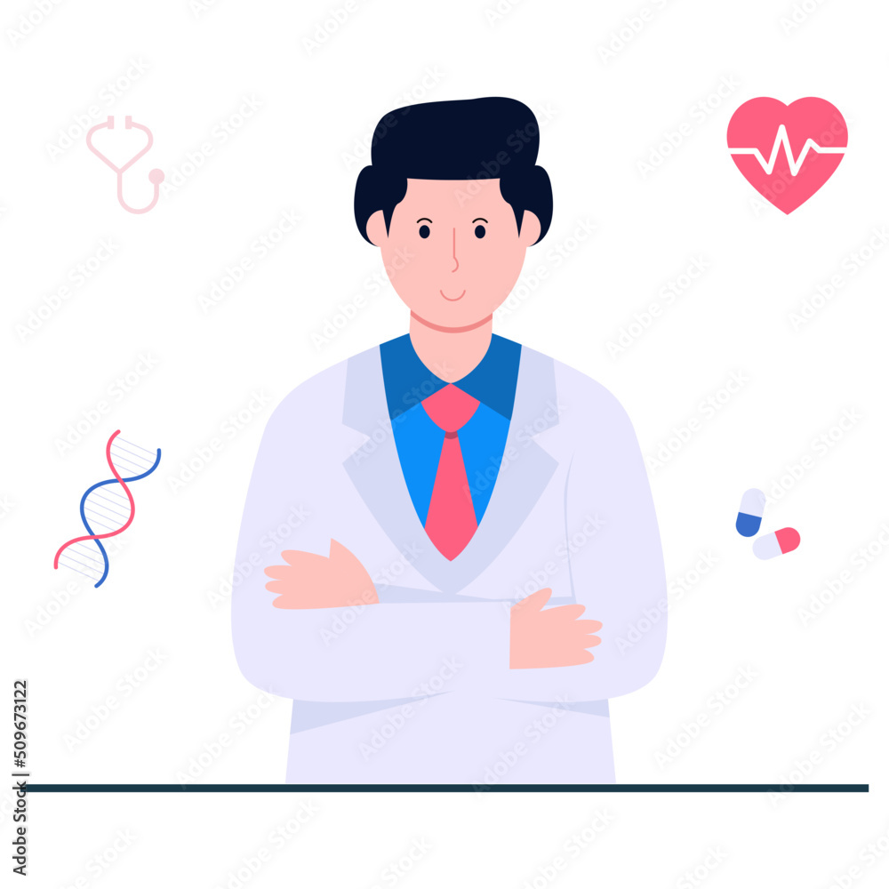 Unique design illustration of doctor Unique design illustration of doctor