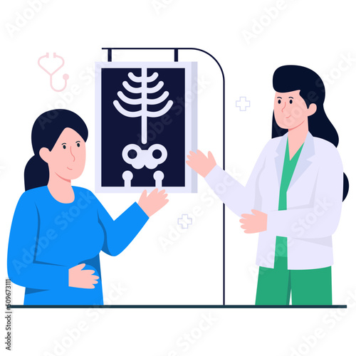 Trendy vector design of x ray