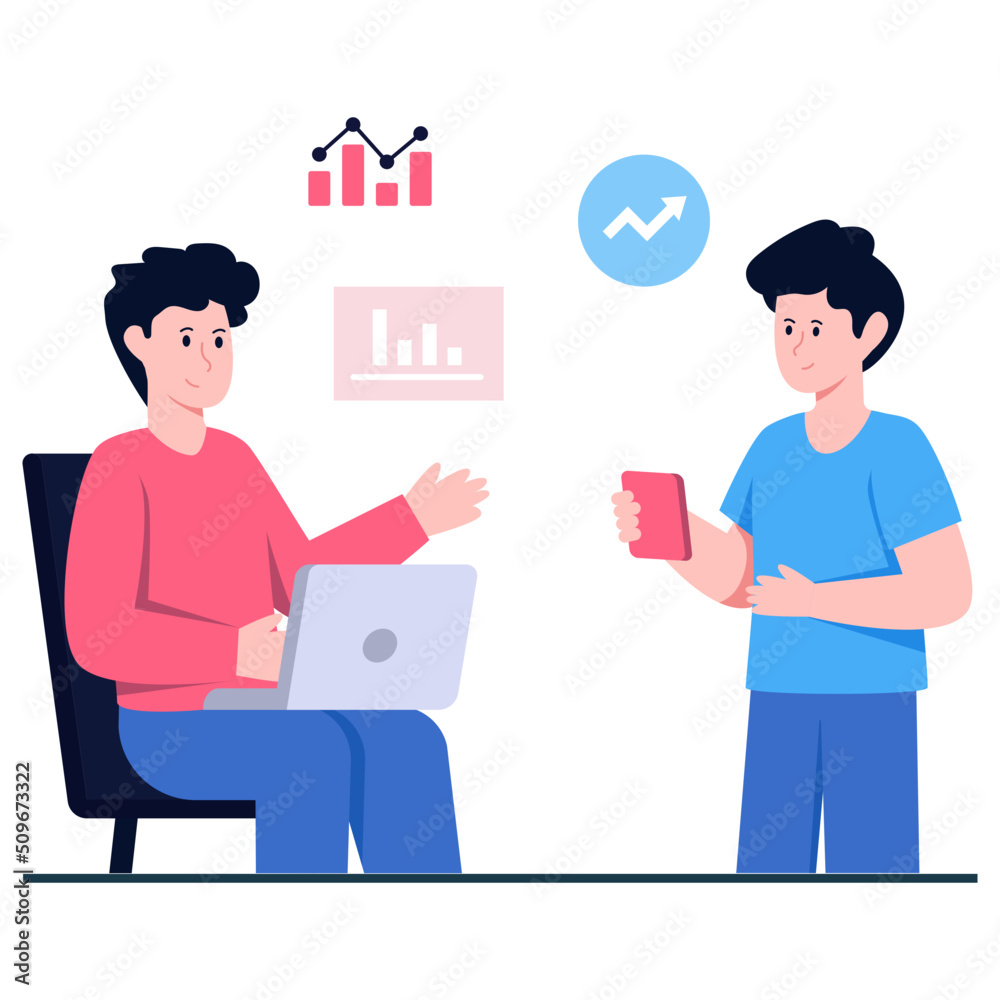 Unique design illustration of business presentation Unique design illustration of business presentation