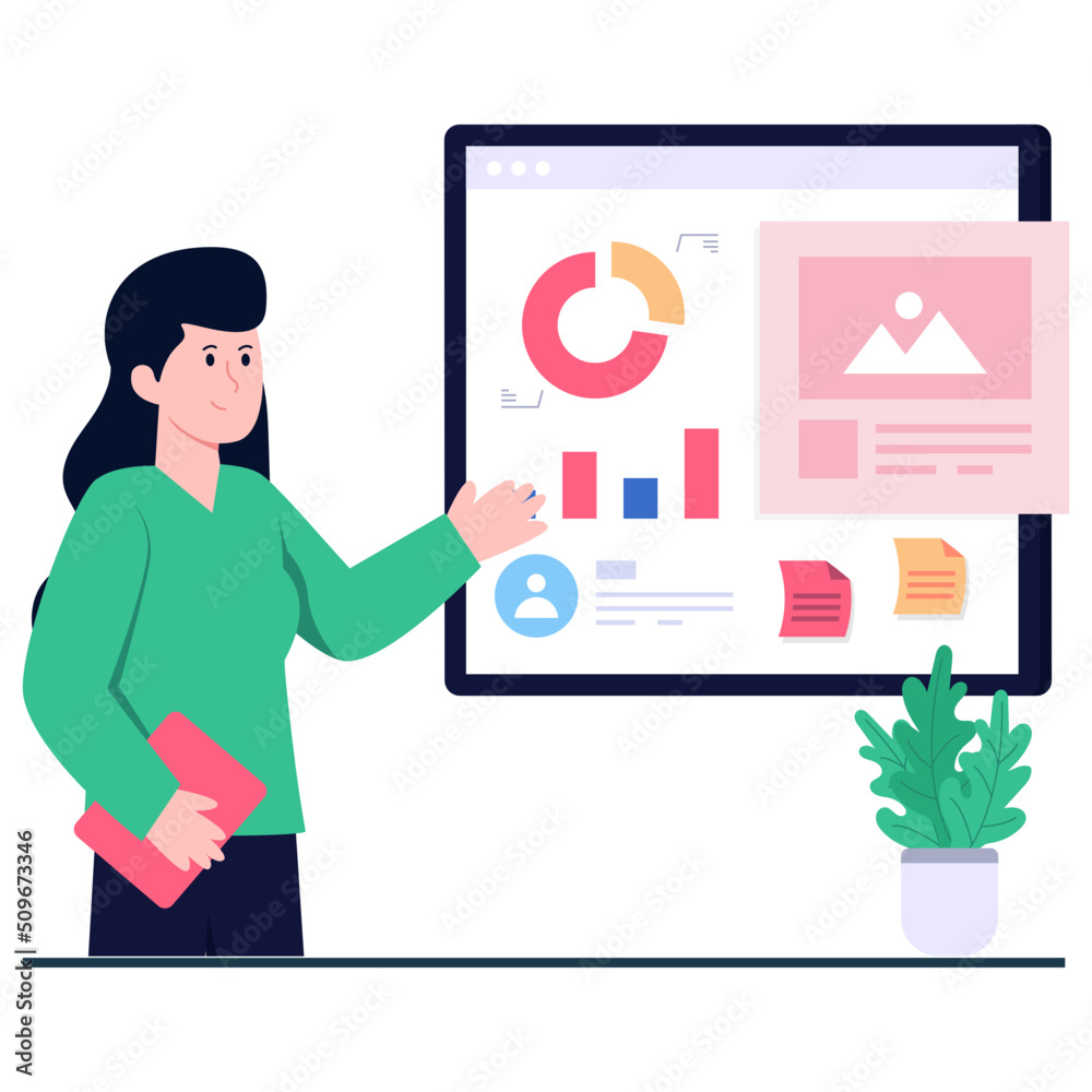 Unique design illustration of business presentation Unique design illustration of business presentation